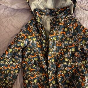 Girls Rain Jacket by Cath Kids Leopard Bows Sz 8/9
